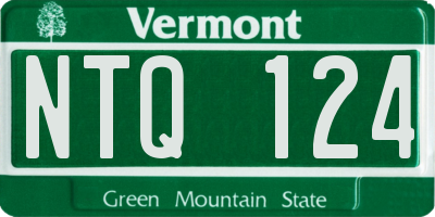 VT license plate NTQ124