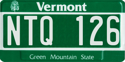VT license plate NTQ126