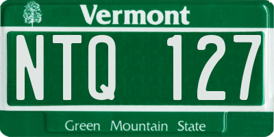 VT license plate NTQ127