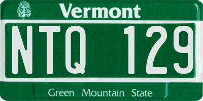 VT license plate NTQ129