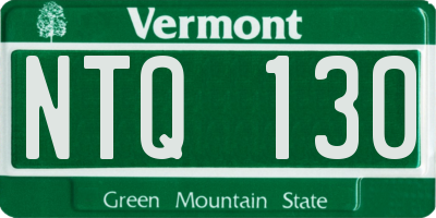 VT license plate NTQ130