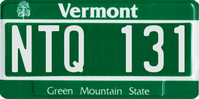 VT license plate NTQ131