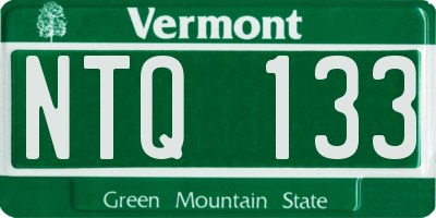 VT license plate NTQ133