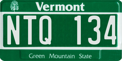 VT license plate NTQ134