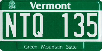 VT license plate NTQ135