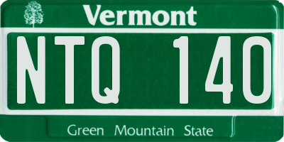 VT license plate NTQ140