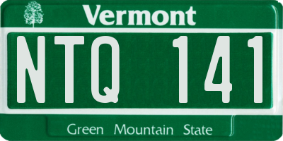 VT license plate NTQ141