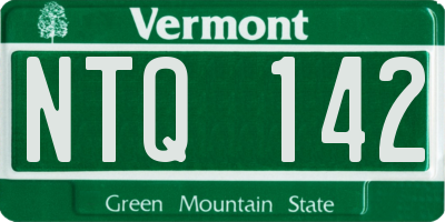 VT license plate NTQ142