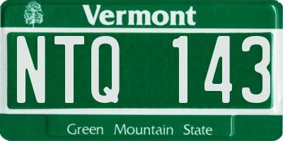 VT license plate NTQ143