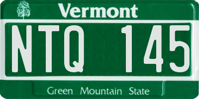 VT license plate NTQ145