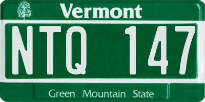 VT license plate NTQ147