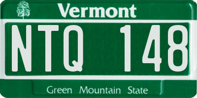 VT license plate NTQ148