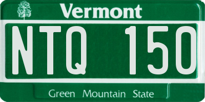 VT license plate NTQ150