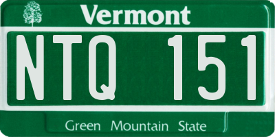 VT license plate NTQ151