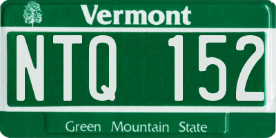 VT license plate NTQ152