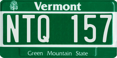 VT license plate NTQ157