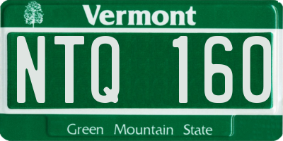 VT license plate NTQ160