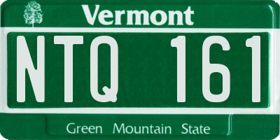 VT license plate NTQ161