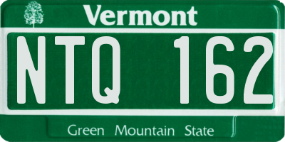 VT license plate NTQ162