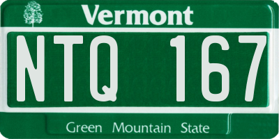 VT license plate NTQ167