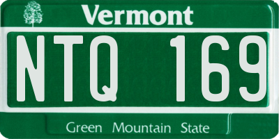 VT license plate NTQ169