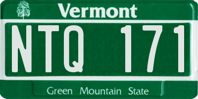 VT license plate NTQ171