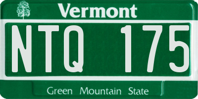 VT license plate NTQ175