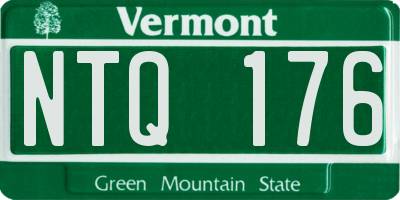 VT license plate NTQ176