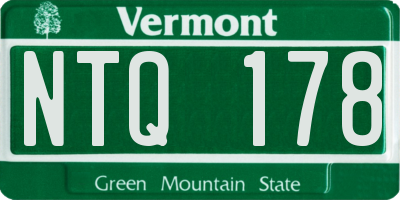 VT license plate NTQ178