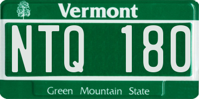 VT license plate NTQ180