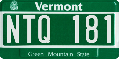 VT license plate NTQ181