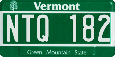 VT license plate NTQ182