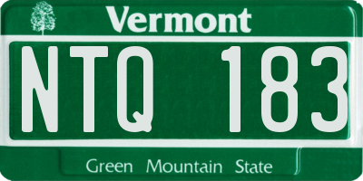 VT license plate NTQ183