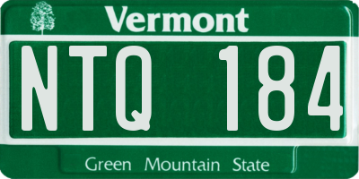 VT license plate NTQ184