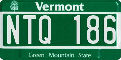 VT license plate NTQ186