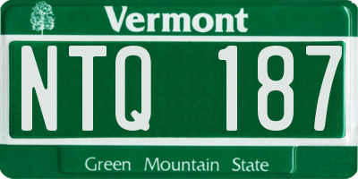VT license plate NTQ187