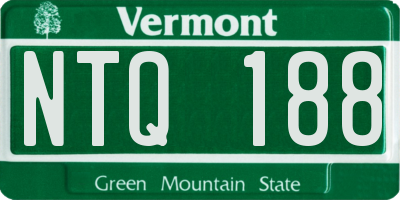 VT license plate NTQ188