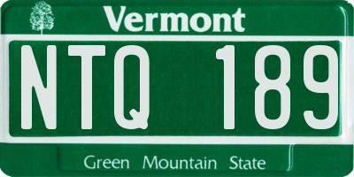 VT license plate NTQ189
