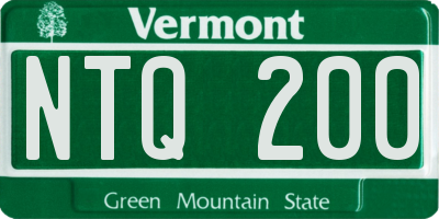 VT license plate NTQ200