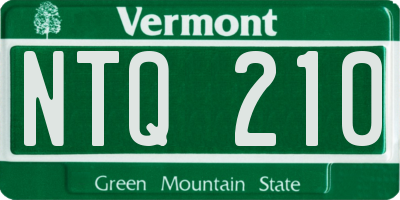 VT license plate NTQ210