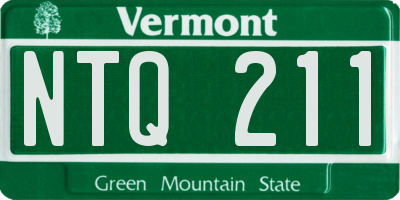 VT license plate NTQ211
