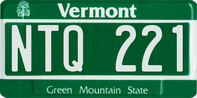 VT license plate NTQ221