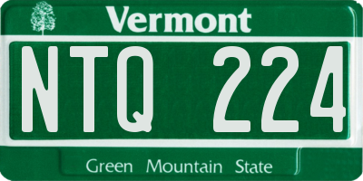 VT license plate NTQ224