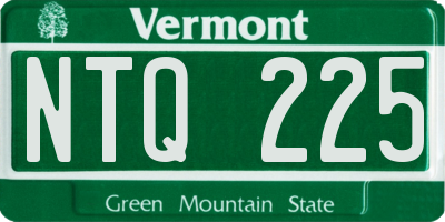 VT license plate NTQ225