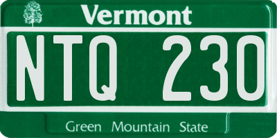 VT license plate NTQ230