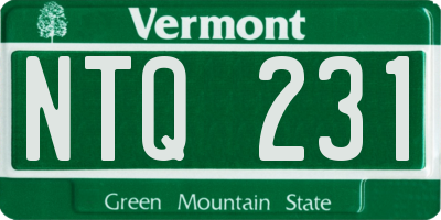 VT license plate NTQ231