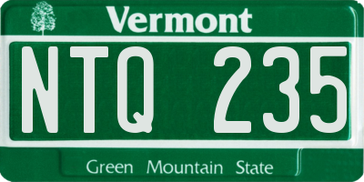 VT license plate NTQ235