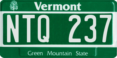VT license plate NTQ237