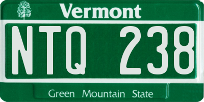 VT license plate NTQ238