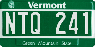VT license plate NTQ241